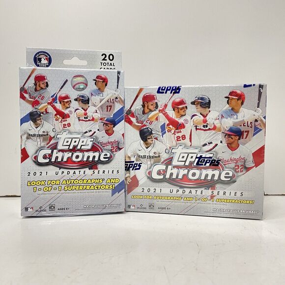 2021 Topps Chrome Update Series Baseball Mega & Hanger Box Lot Of 2 - Picture 1 of 3